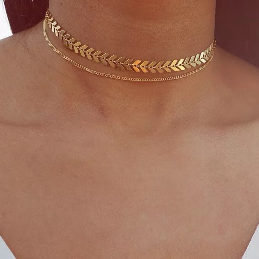 {ELIZABETH} boho dainty arrow pattern choker - Picture 1 of 4